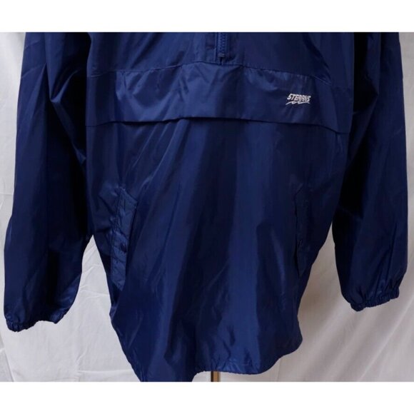 Stearns Dry Wear 1/2 Zip Pullover Blue Packable Windbreaker Rain Coat Jacket (L) - Picture 3 of 13